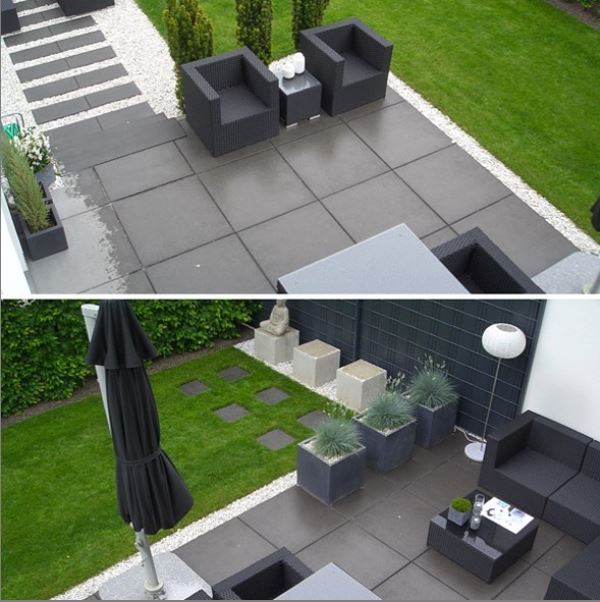 Artificial Grass in a large Back Garden with a Patio